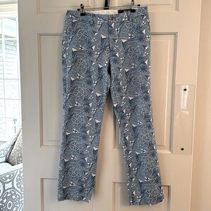 Vineyard Vines Mens Slim Fit Straight Breaker Pants Nautical Flags Print 32x30